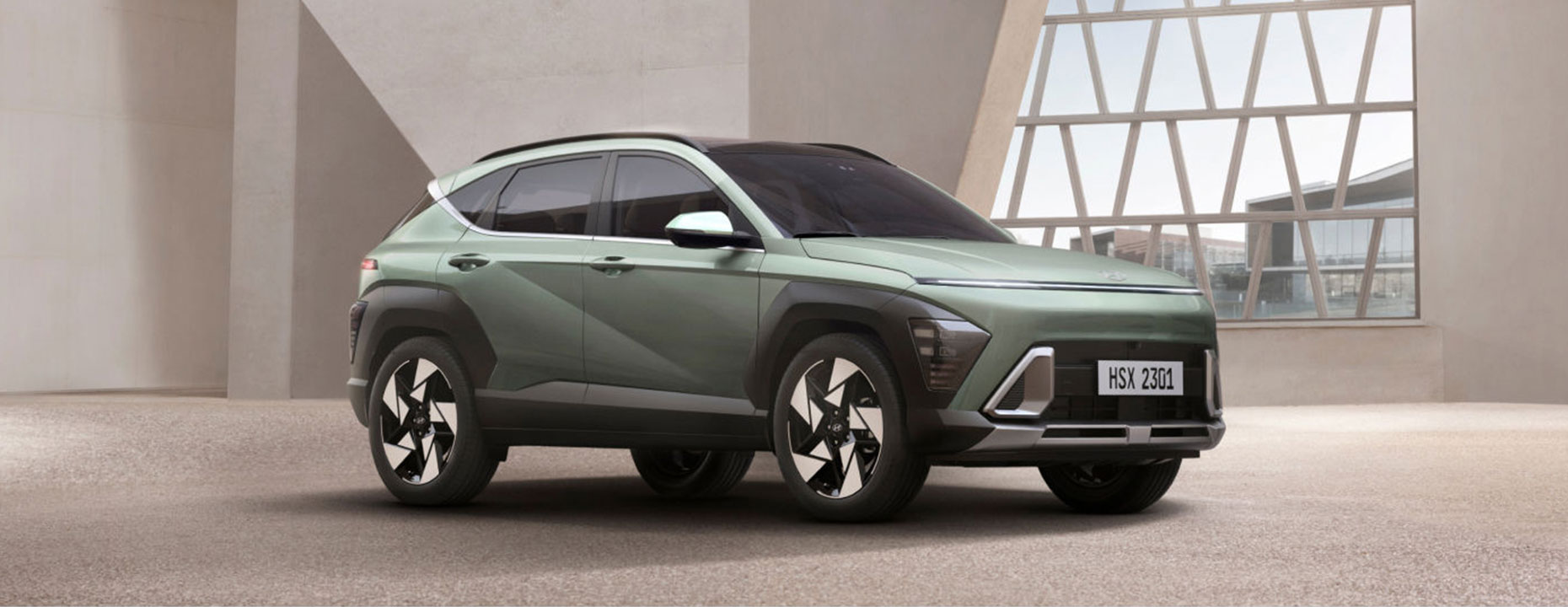 Closer view at the front part of Hyundai car with its logo and grille